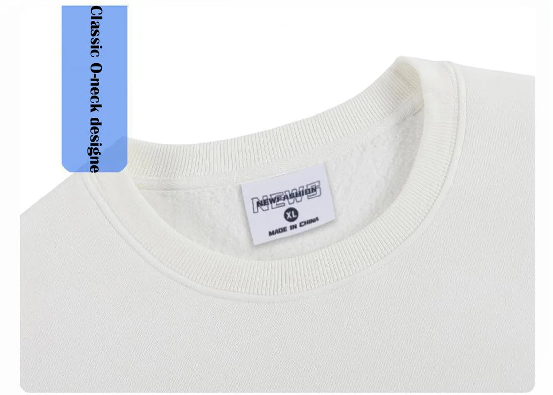500GSM Heavy Weight Fashion Men'S Hoodies New Autumn Winter Casual Thick Cotton Men Top Solid Color Hoodies Sweatshirt Pullover