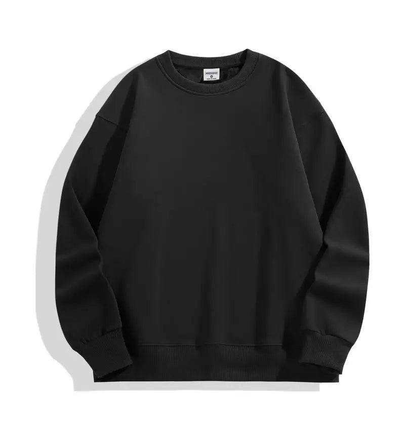 500GSM Heavy Weight Fashion Men'S Hoodies New Autumn Winter Casual Thick Cotton Men Top Solid Color Hoodies Sweatshirt Pullover