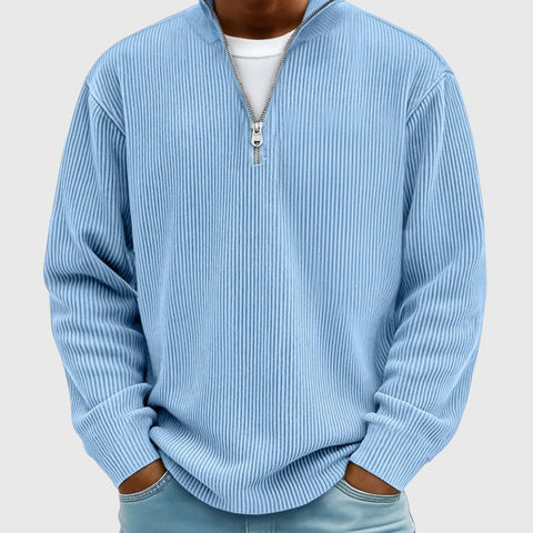 Moderner, Eleganter Halbzip-Pullover